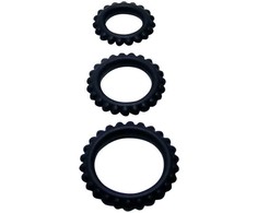 Baile For Him Baile Titan Set 3 Silicone Support Rings Juodas 28/24/19 mm