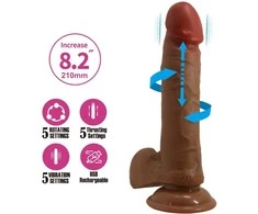 Baile Vibrators BAILE - Realistiškas dildo Abel 8,2" daugiafunkcis