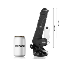 BASECOCK Remote Control Flexible Vibrating Model Juodas 19.5 cm TPE