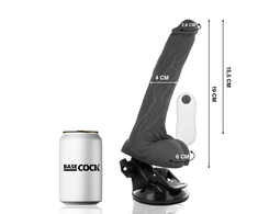 BASECOCK Remote Vibrating Model Juodas 19cm Flexible with Suction Cup