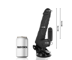 BASECOCK Juodas Vibrating Flexible Model 18.5cm Remote Control TPE