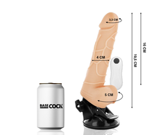 BASECOCK Vibrating Intimate Device Remote-Controlled Natural 19.5cm TPE