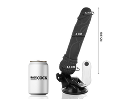 BASECOCK Remote-Controlled Vibrating Model Juodas 19.5 cm x 4 cm TPE