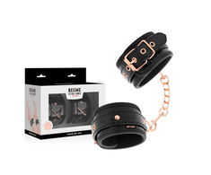 Begme Black Edition BEGME Juodas Edition Premium Ankle Cuffs Neoprene Lining Vegan Leather