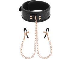 Begme Black Edition BEGME Juodas Edition Adjustable Collar with Neoprene &amp; Nipple Clips