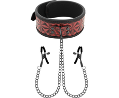 Begme Red Edition BEGME Raudona Edition Adjustable Collar with Neoprene Lining &amp; Clamp Set