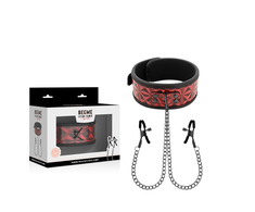 Begme Red Edition BEGME Raudona Edition Adjustable Collar with Neoprene Lining &amp; Clamp Set