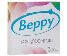 Beppy Soft &amp; Comfort Latex Condoms 3-Pack, Large Size, Odorless