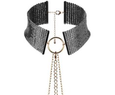 Bijoux Desire Metallique Bijoux Indiscrets Desir Metallique Juodas Adjustable Mesh Choker &amp; Chain