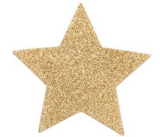 Bijoux Flash Collection Bijoux Indiscrets Flash Golden Star Body Decorations - Reusable Gold Covers