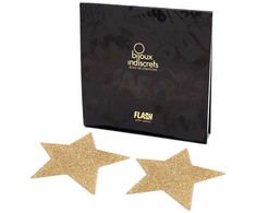 Bijoux Flash Collection Bijoux Indiscrets Flash Golden Star Body Decorations - Reusable Gold Covers