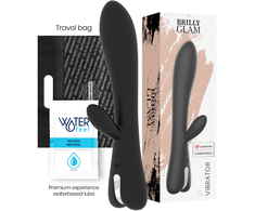 Brilly Glam Erik Dual Motor Silicone Vibrator Juodas USB, Remote Ready