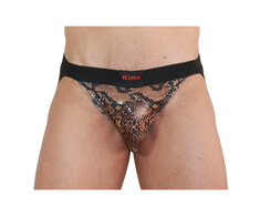 BURN Jock Snake Juodas L - Technical Athletic Support, Breathable Fabric