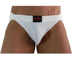 BURN 007 Jockstrap Baltas S - Lycra Comfort &amp; Modern Design