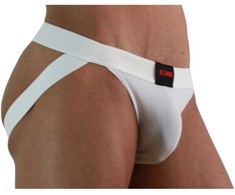 BURN 007 Jockstrap Baltas S - Lycra Comfort &amp; Modern Design