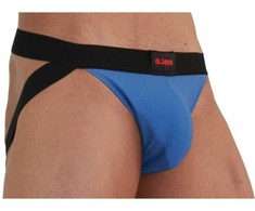 Mėlyna BURN Jockstrap Mėlyna/Juodas L - Stylish Breathable Athletic Underwear