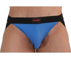 Mėlyna BURN Jockstrap Mėlyna/Juodas L - Stylish Breathable Athletic Underwear