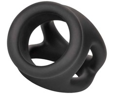 CalExotics Alpha Dual Cage Ring Juodas - Liquid Silicone Support System
