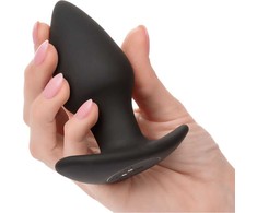 CalExotics Rock Bottom Silicone Intimate Plug 10 Vibrations Juodas