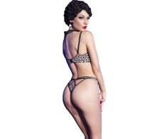 Chilirose Summer Chilirose CR 4727 Two-Piece Adjustable Wildcat Print Bikini Set L