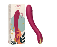 Rožinė Cici Beauty Premium Silicone Vibrator with Flexible Shaft, 25 cm, Rožinė