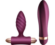 Climaximum Desire Kit Twisted Vibrator &amp; Anal Plug Set, Atsparus vandeniui, 10 Modes