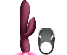 CLIMAXIMUM L'Amour Kit Rabbit Vibrator &amp; LED Ring, Atsparus vandeniui, USB