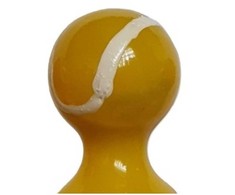 Condomerie Hand-Painted Decorative Condom Tennis Ball Motif Geltona