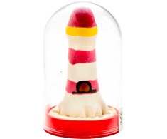 Condomerie Hand-Painted Decorative Condom Lighthouse Motif, Unique Art Design