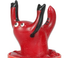 Condomerie Hand-Painted Decorative Condom Raudona Scorpio Art Edition