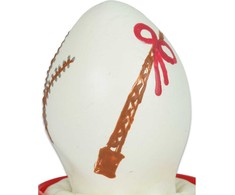 Condomerie Hand-Painted Latex Art Piece Easter Egg Baltas, Collectible