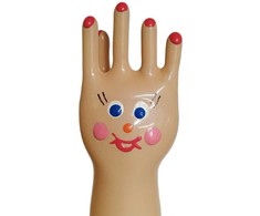 Condomerie Handpainted Decorative Condom Big Happy Hand XL, Art Edition