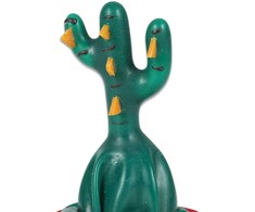 CONDOMERIE Hand-Painted Decorative Latex Model Cactus Motif Žalias
