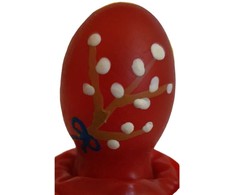 CONDOMERIE Hand-Painted Decorative Condom Easter Egg Raudona Gift Art Piece