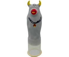 CONDOMERIE Hand-Painted Decorative Latex XL Pilkas Bull - Artistic Design
