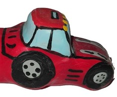 CONDOMERIE Hand-Painted Novelty Latex Cover Tractor Raudona XL Art Edition