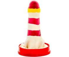 Condomerie Hand-Painted Decorative Condom Lighthouse Motif, Unique Art Design