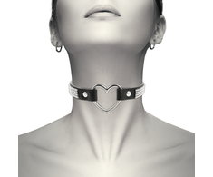 Coquette Accessories Coquette Chic Desire Vegan Leather Heart Choker Juodas 39cm