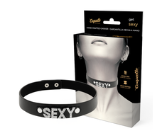 Coquette Accessories Coquette Chic Desire Vegan Leather Adjustable Juodas Choker Collar
