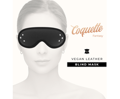 Coquette Fantasy Coquette Chic Desire Vegan Leather Blind Mask with Neoprene Lining, Adjustable