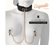 Coquette Fantasy Coquette Chic Desire Vegan Leather Collar with Adjustable Chain Clips
