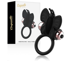 Coquette Toys Coquette Chic Desire Juodas/Gold Butterfly Ring with Vibrating System 82mm