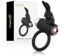 Coquette Toys Coquette Chic Desire Ring with Vibration Juodas/Gold - IPX6 Silicone, 82x41mm