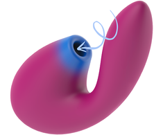 Rožinė COVERME Dual Action Flexible Silicone Intimate Device with Suction, Rožinė