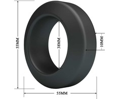 Crazy Bull Brodan Model 9 Adjustable Silicone Comfort Ring 55mm Juodas