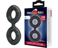 Crazy Bull Radwan Model 19 Double Silicone Adjustable Ring, Juodas