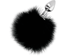 Darkness Anal Darkness Juodas Tail Plug 7 cm - Silicone Model with Faux Fur Accent