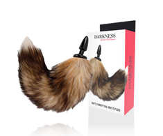 Darkness Anal Darkness Silicone Intimate System with Natural Faux Tail 10 cm Juodas