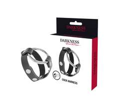 Darkness Bondage Darkness Adjustable Metal Intimate Ring Juodas - Nickel-Free, Universal Fit