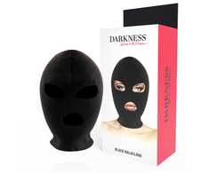 Darkness Bondage Darkness Submission Mask Juodas - Spandex Hood with Mouth &amp; Eye Openings